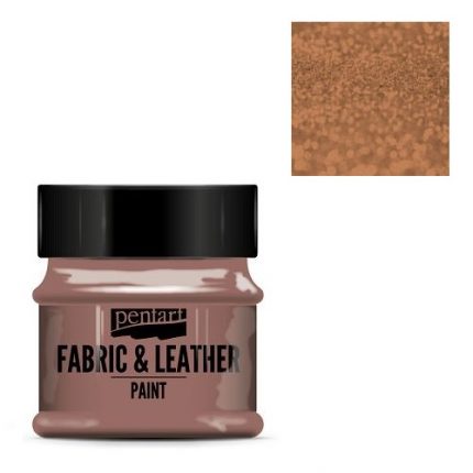 Fabric and leather paint 50 ml, Pentart -Χρώμα για ύφασμα και δέρμα, Glittering Bronze