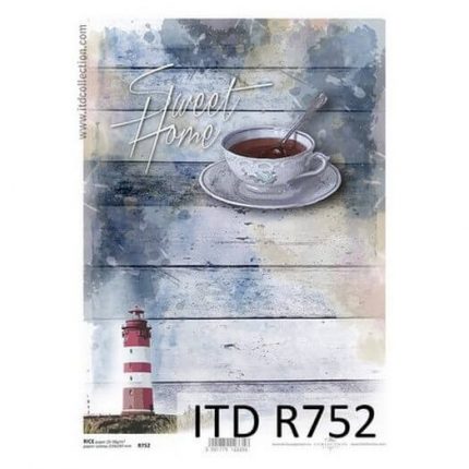 Ριζόχαρτο ITD, 21x29cm, Φάρος και καφές, R752