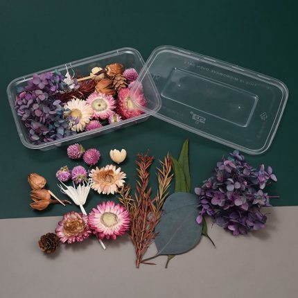 Αποξηραμένα λουλούδια για Ρητίνη - Μωβ ορτανσία & λουλούδια
