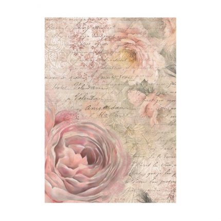 Σετ 8 ριζόχαρτα ντεκουπάζ Stamperia 10.5×14.8cm, Backgrounds, Shabby Rose