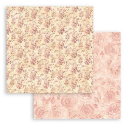 Χαρτιά scrapbooking 10τεμ, 20.3×20.3cm Stamperia, Shabby Rose